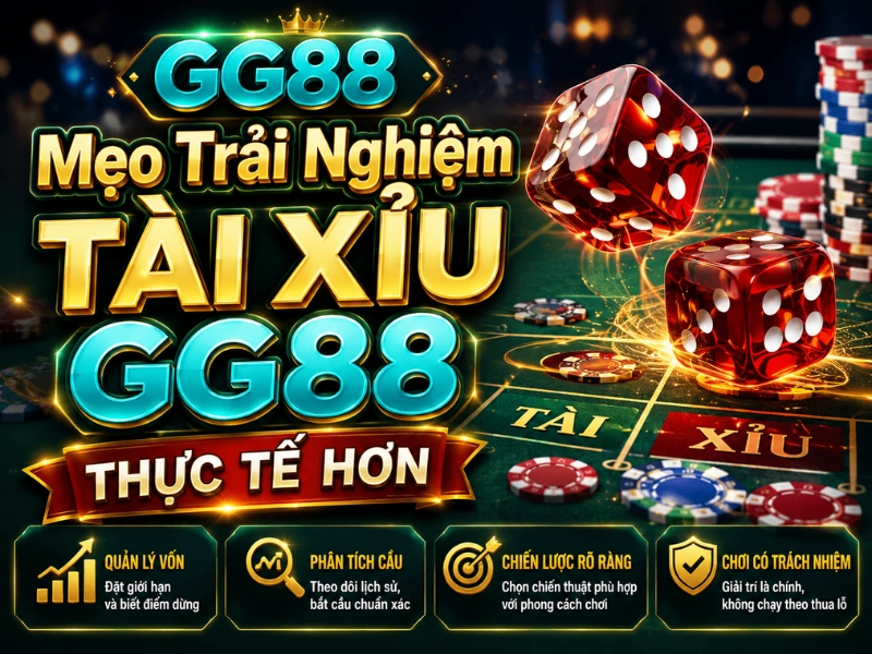 Mẹo Trải Nghiệm Tài Xỉu GG88 Thực Tế Hơn