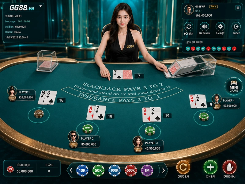 Luật Chơi Xì Dách Tại GG8825.COM